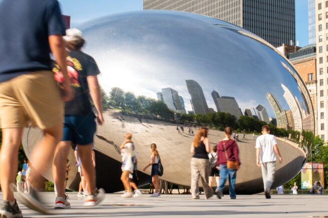 A Summer Day at Chicago’s Cloud Gate.